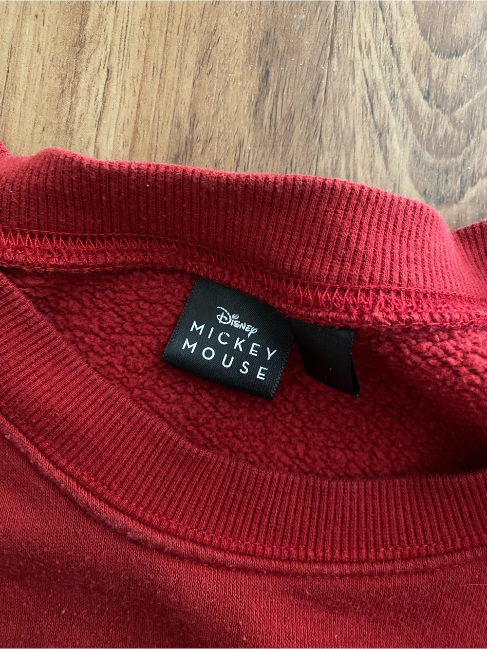 Disney Red Mickey Mouse Graphic Crewneck Sweatshirt - Picture 6 of 9